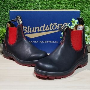 Blundstone 1316 Classic 550 Chelsea Boot - Black/Red UK 3.5( US Womens 6.5) NEW